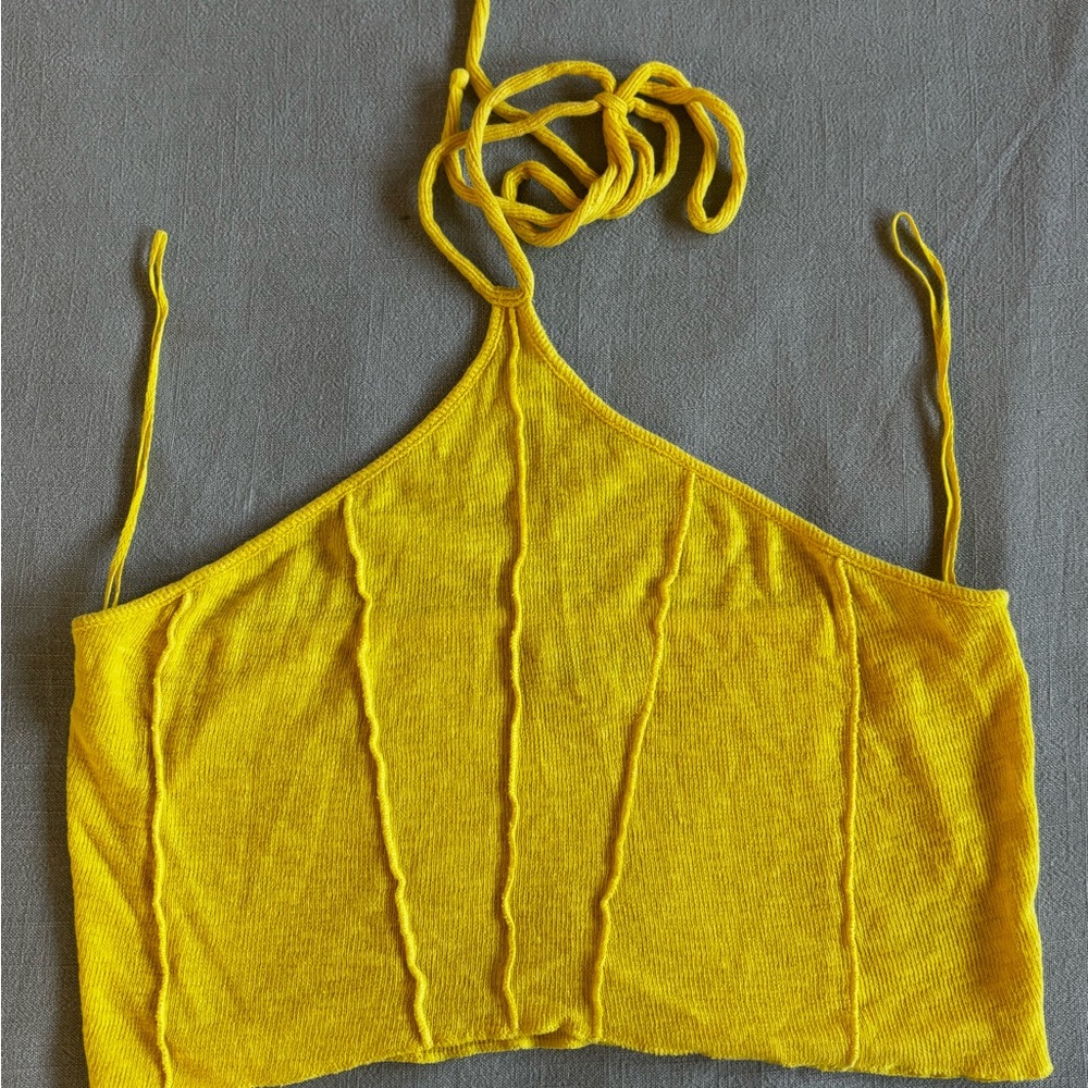 Urban Outfitters Sunny Yellow Knit Halter Top